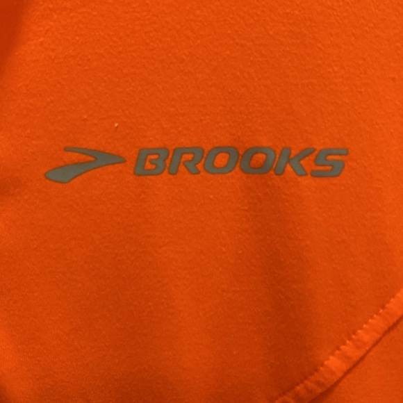 Brooks Running Equilibrium Technology Orange  1/4 Zip Reflective Stripes XL - Picture 4 of 7